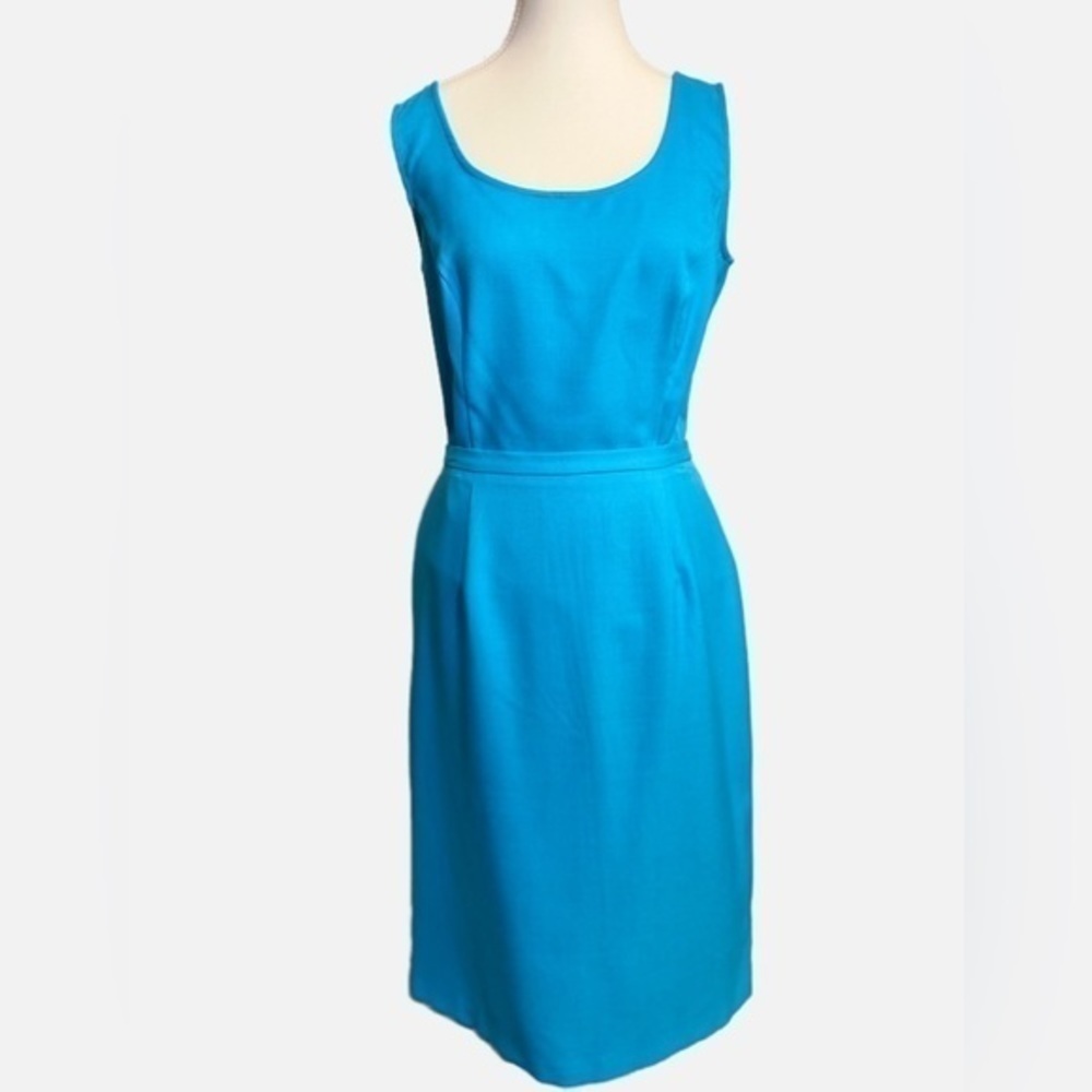 K Studio Collection Vintage 3 Piece Blue tank top w/ skirt and vibrant sheer top - Picture 5 of 17